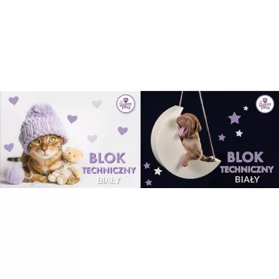 Beniamin Blok techniczny A4 The Sweet Pets bia�y 10 kartek