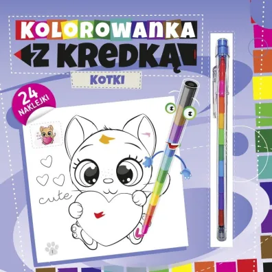 Kotki. Kolorowanka z kredk�