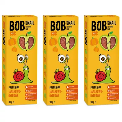 Bob Snail Przekska jabkowo-dyniowa bez dodatku cukru Zestaw 3 x 30 g