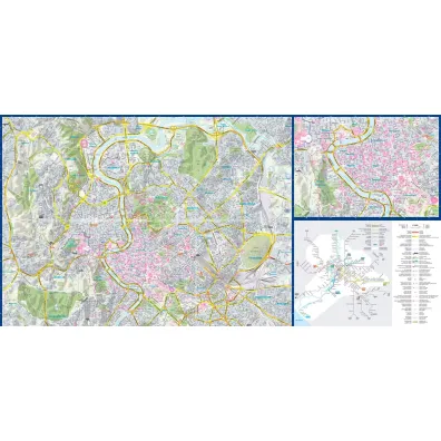 Rome and the Vaticancity street map 1:15 000 laminat 2025
