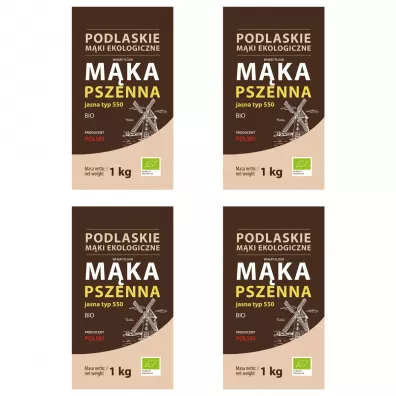 BioLife M�ka pszenna jasna typ 550 Zestaw 4 kg Bio