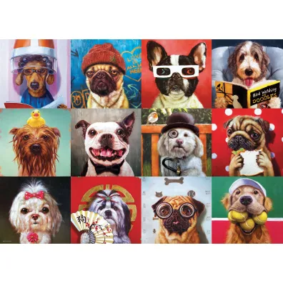 Puzzle 1000 el. Funny Dogs by Lucia Heffernan Eurographics