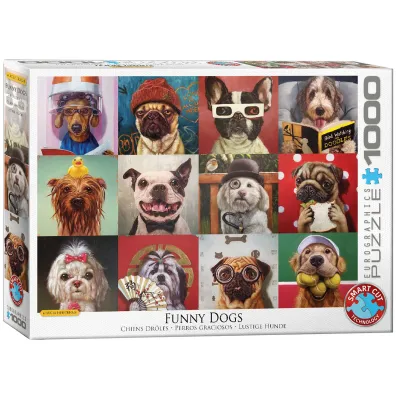 Puzzle 1000 el. Funny Dogs by Lucia Heffernan Eurographics