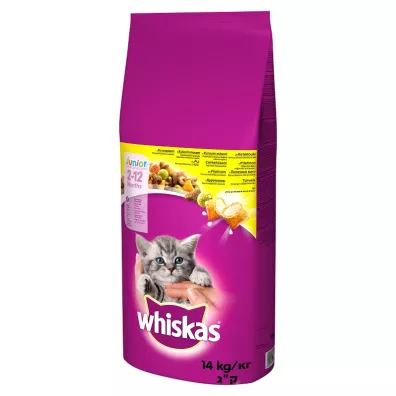 Whiskas Junior sucha karma dla koci�t z kurczakiem 14 kg