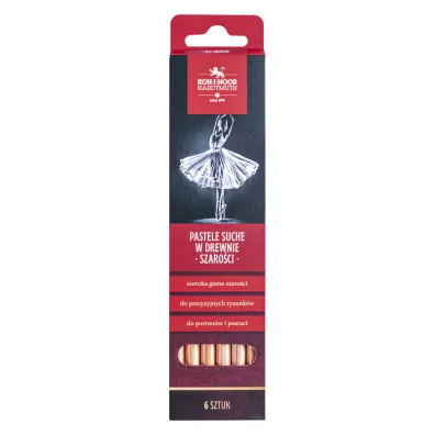 Koh-I-Noor Zestaw Gioconda Pastele suche w drewnie szaro�ci 8820GR 6 szt.