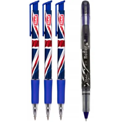 D�ugopis automatyczny Great Britain Medium niebieski 3 szt.