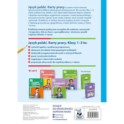 J�zyk polski. Karty pracy. Klasa 2. Kapitan Nauka. Karty pracy