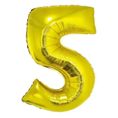 Godan Balon cyfra 5 z�oty 85cm