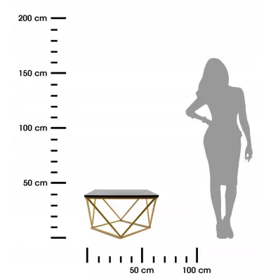 HowHomely Stolik kawowy Curved 60 cm