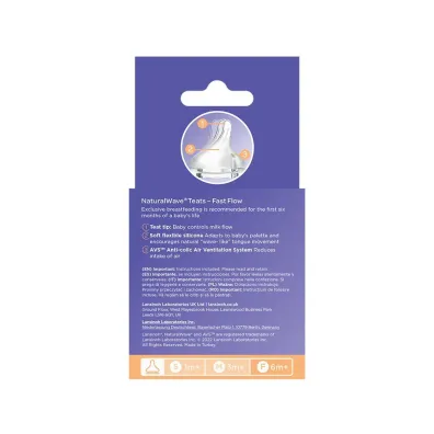 Lansinoh Smoczek NaturalWave szybki przepyw 2 szt.