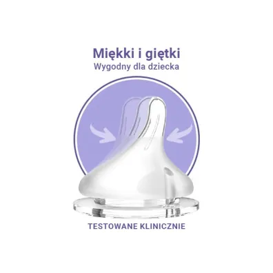 Lansinoh Smoczek NaturalWave szybki przepyw 2 szt.