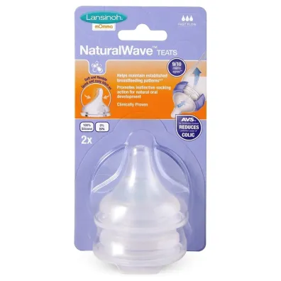 Lansinoh Smoczek NaturalWave szybki przepyw 2 szt.
