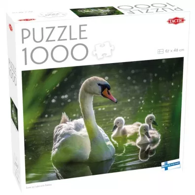Puzzle 1000 el. �ab�d� na jeziorze z dzie�mi Tactic