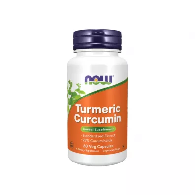 Now Foods Kurkumina - Turmeric Curcumin 95% Suplement diety 60 kaps.