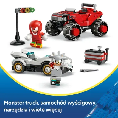 LEGO Sonic the Hedgehog Silver w samochodzie kontra Knuckles w monster trucku 77118