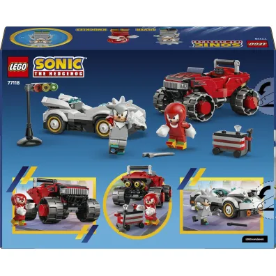 LEGO Sonic the Hedgehog Silver w samochodzie kontra Knuckles w monster trucku 77118