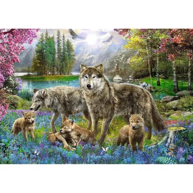 Puzzle 1000 el. Wilcza rodzina Trefl
