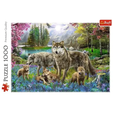 Puzzle 1000 el. Wilcza rodzina Trefl
