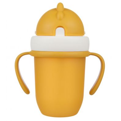 Canpol Babies Kubek ze składaną rurką silikonową żółty 9 m+ 210 ml