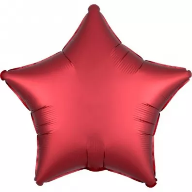 Amscan Balon foliowy Lustre Dark czerwony gwiazda 48cm