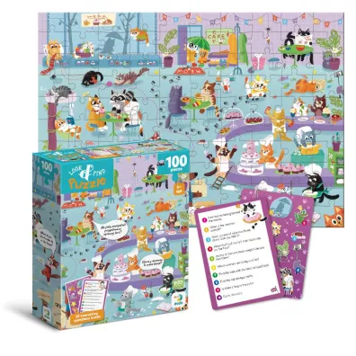 Puzzle 100 Look&Find Kocie kafejka Dodo