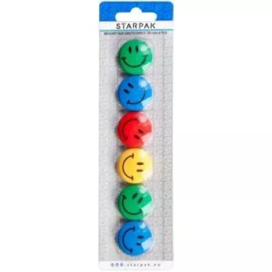 Starpak Magnes emotikony 30mm 6 szt.