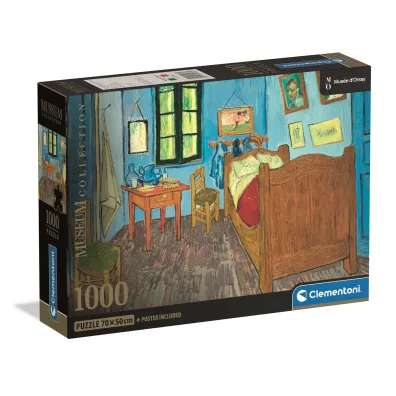 Puzzle 1000 el. Museum Van Gogh: Bedroom In Arles Clementoni