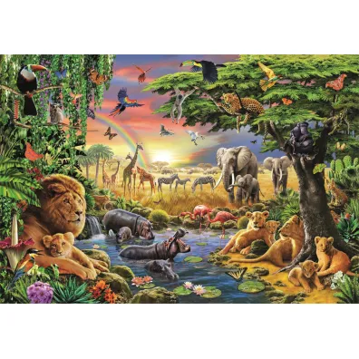 Puzzle 2000 el. HQ The African Gathering Clementoni