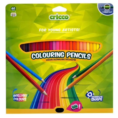 Cricco Kredki tr�jk�tne z temper�wk� 60 szt.