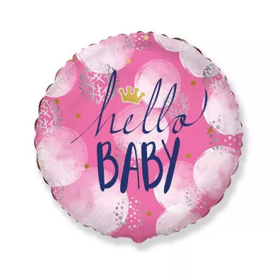 Flexmetal Balon foliowy Hello Baby Girl 46cm