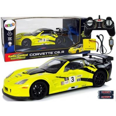 Фото - Інші РК-іграшки LEAN Toys Auto sportowe R/C 1:18 Corvette C6.R żółty Leantoys 