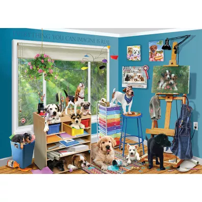 Puzzle 1000 el. Szczekaj�cy asystenci Cobble Hill