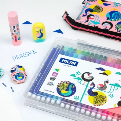 Milan Flamastry Peacock w plastikowej walizce 50 szt.