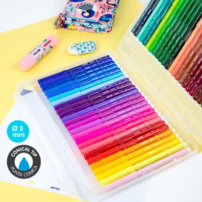 Milan Flamastry Peacock w plastikowej walizce 50 szt.