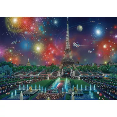 Puzzle 1000 el. Fajerwerki nad Wie�� Eiffla Schmidt
