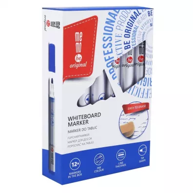 MemoBe Markery sucho�cieralne niebieski 12 szt.