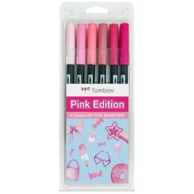 Tombow Markery dwustronne 6 kolor�w