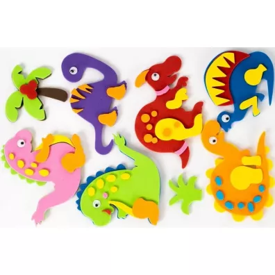 Fandy Naklejki piankowe 3D Dinozaury 3 cm
