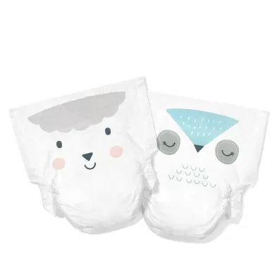 Kit and Kin Biodegradowalne pieluszki jednorazowe 1 mini (2-5 kg), Ship/Owl 38 szt.