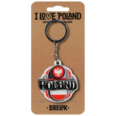 Brelok I love Poland Pozna�