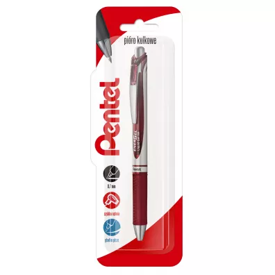 Pentel Pi�ro kulkowe EnerGel BL77 burgundowy 0.7mm