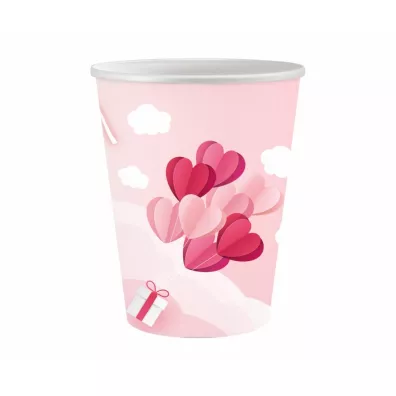 Godan Kubeczki papierowe Love 250ml 6 szt.