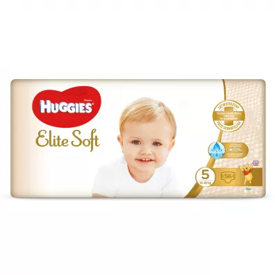 Huggies Pieluchy Mega 5 (12-22 kg) Elite Soft 56 szt.