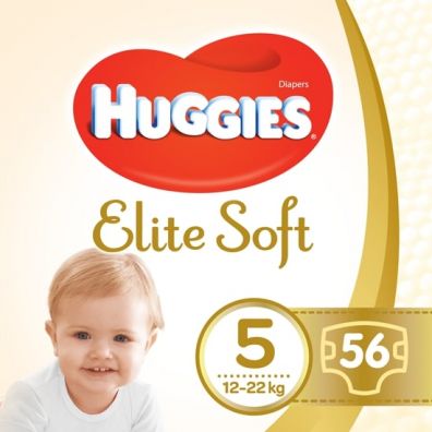 Huggies Pieluchy Mega 5 (12-22 kg) Elite Soft 56 szt.