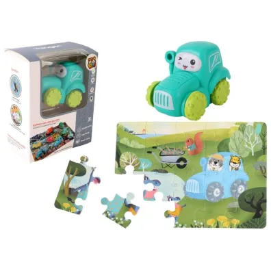 Auto puzzle 20 el. Przygoda drogowa - traktor Pro Kids