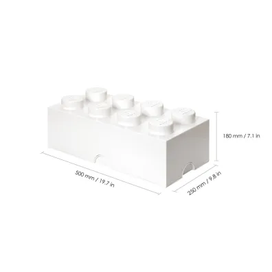 Pojemnik klocek LEGO Brick 8 Bia�y