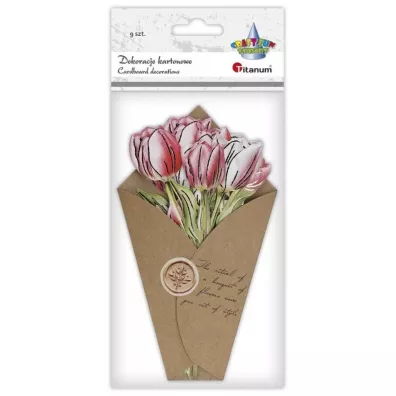 Titanum Dekoracje kartonowe Flower Letter tulipany 9 szt.