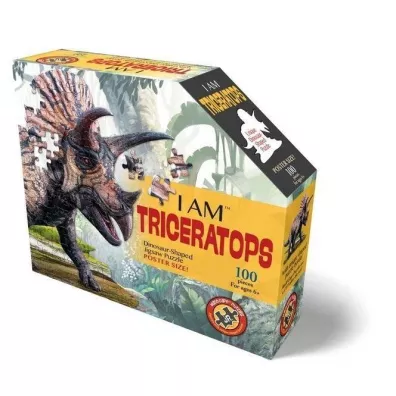Puzzle konturowe 100 el. I am - Triceratops Madd Capp