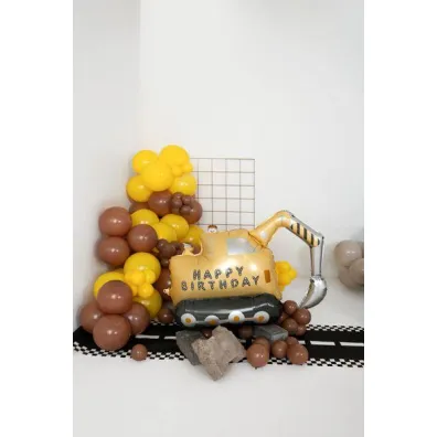 PartyDeco Balon foliowy Koparka 49x76.5cm