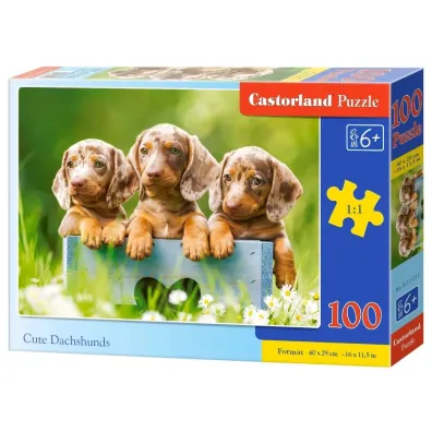 Puzzle 100 el. Urocze jamniki Castorland